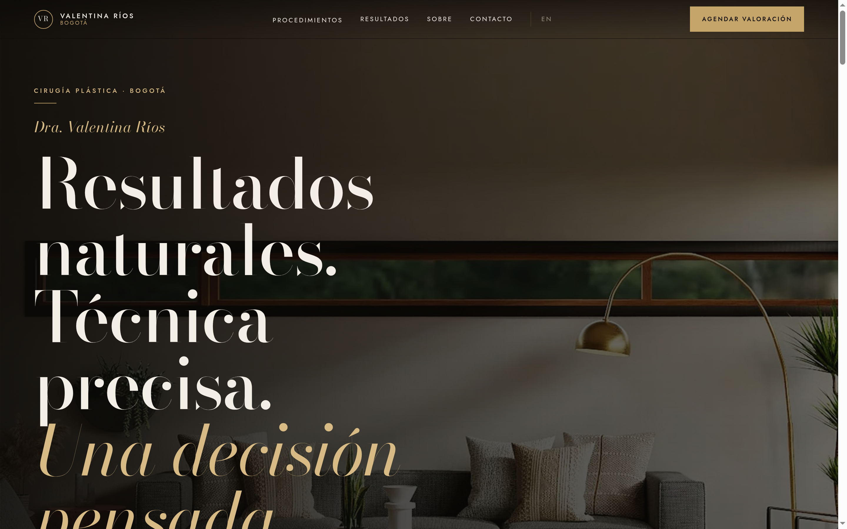 Sitio de Dra. Valentina Ríos, cirugía plástica en Bogotá